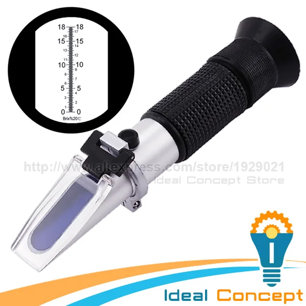 Portable Refractometer 18 Brix Maple Sap Fruits Vegetables Juices