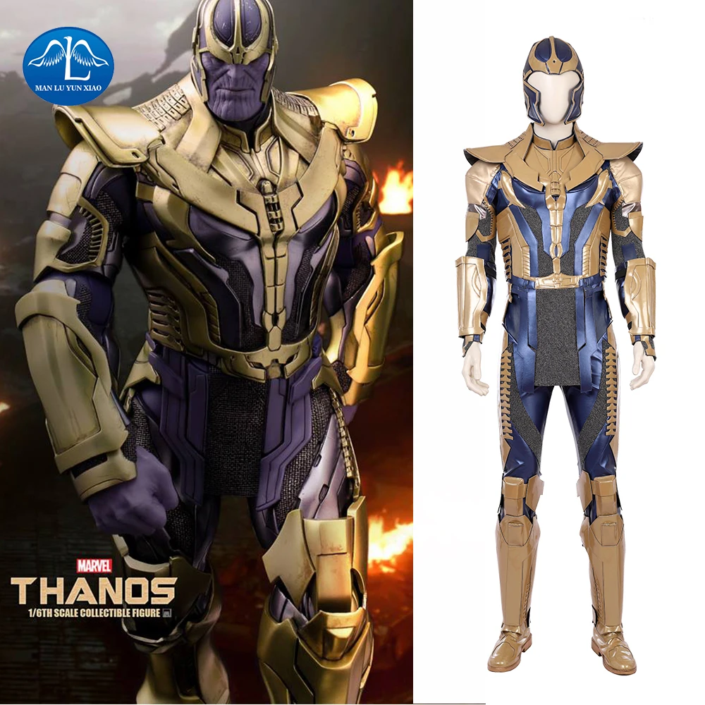 

2018 New Movie Avengers Infinity War Cosplay Costume Men Thanos Cosplay Costume Halloween Thanos Outfit Men Full Set Custom Made
