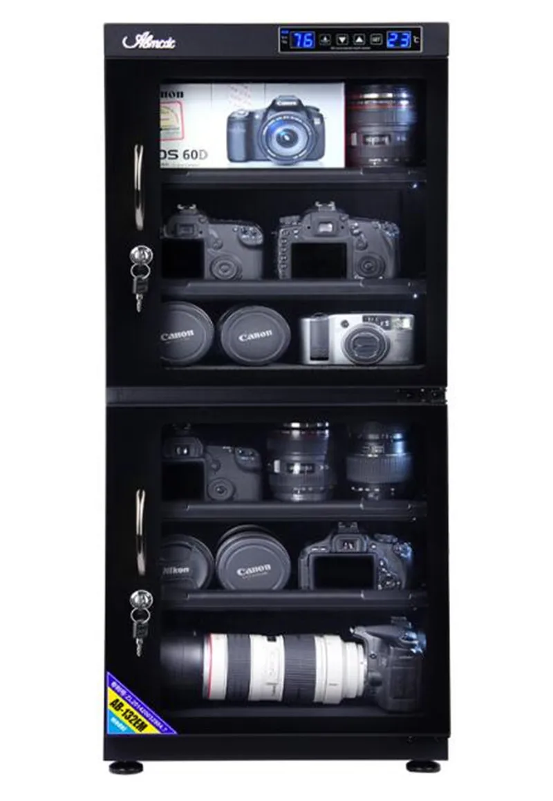 

132L Automatic Humidity Control Dry Cabinet Box for Lens Camera Equipment Storage
