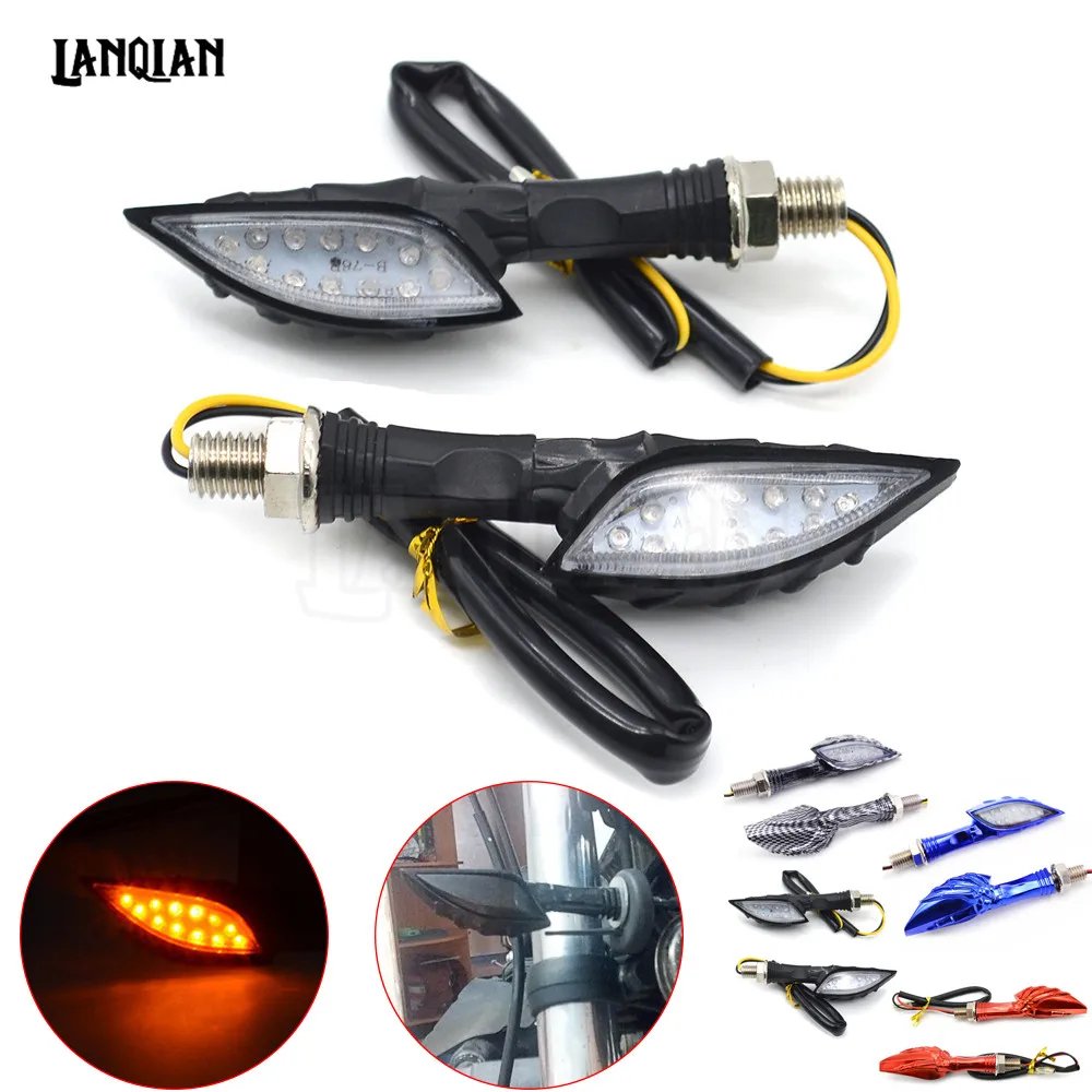 

For kawasaki er6n z1000sx honda goldwing gl1800 Universal Motorcycle 12V Turn Signal Indicators Light Amber Blinker Light led
