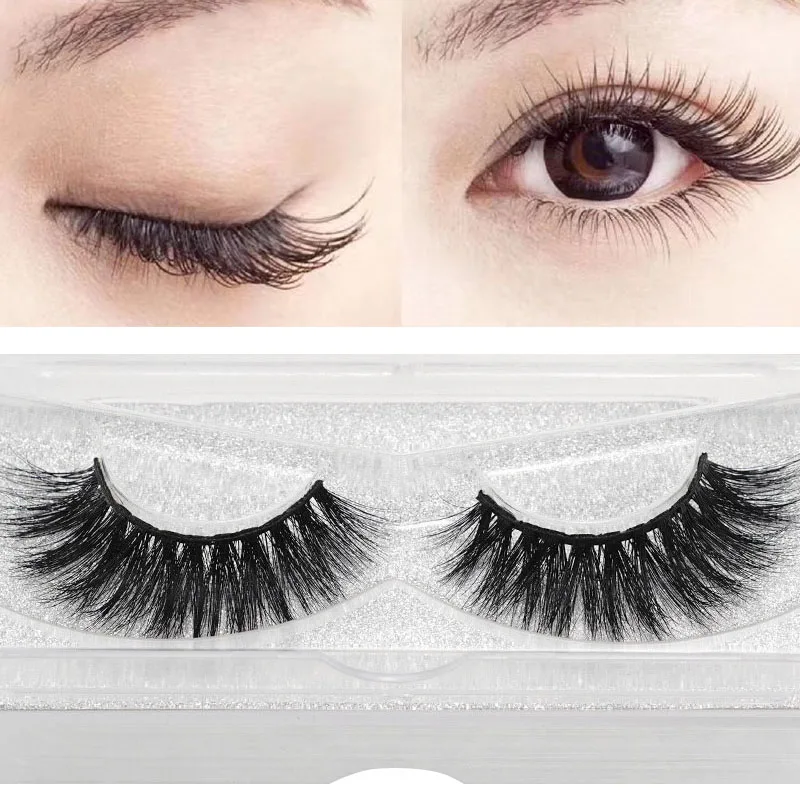 

1 Pair 3D Mink Lashes Hand-made False EyeLashes Reusable Fake Eyelash For Eyes Makeup Eyelash Extension Makeup Tool HB88