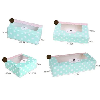 

50pcs/lot Small/Large Muffin packaging 6 cupcake boxes, Kraft paper gift cake box with pvc window, 4 cupcake packing craft box