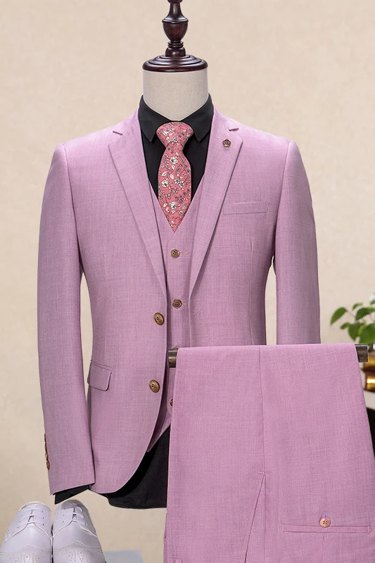 Latest Coat Pant Designs Hot Pink Mens Suit Formal Slim Fit Custom Men