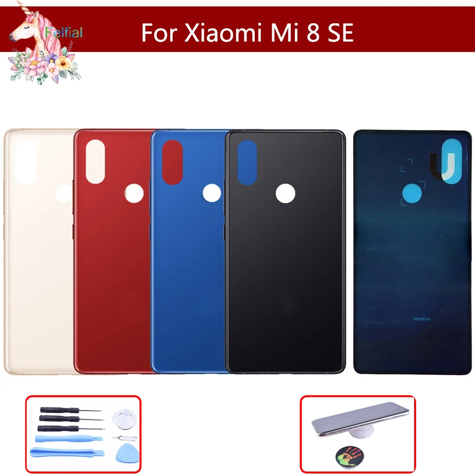 Оригинальный чехол для Xiaomi mi 8 SE задняя крышка батареи стеклянный задней двери