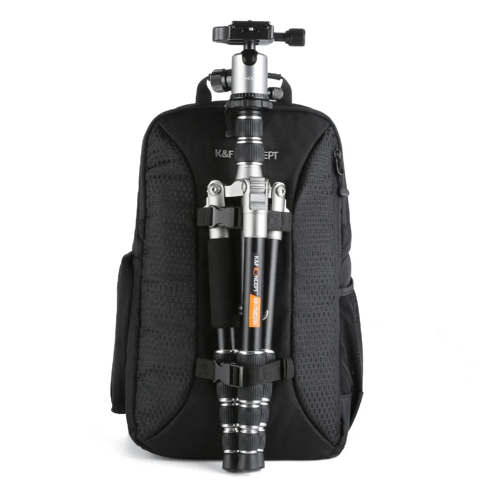 K& F концепция Многофункциональный DSLR камера рюкзак повседневный стиль слинг мессенджер дорожная сумка держатель для штатива iPad+ дождевик