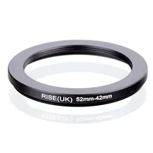 RISE (UK) 52mm-42mm 52-42mm 52 para 42 Step down Anel Adaptador Filtro preto