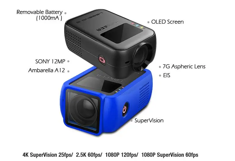 

Foxeer Legend 3 Legend3 UHD 4K FOV 155 Degree Wide Angle WIFI FPV Camera With OLED Sport Action Cam