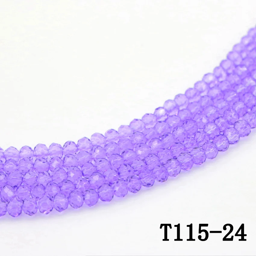25 Violet natural crystal beads (2)