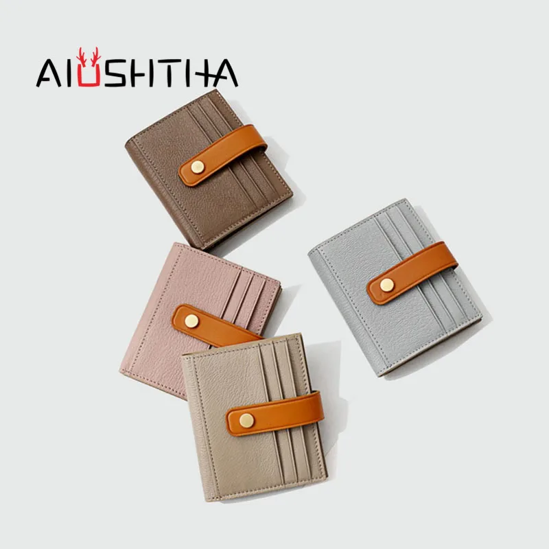 

Credit CardHolder Women Bank Credit Cards Wallet Man Card Holder Genuine Leather Unisex Organizador ID Men Ladies Purses Brand