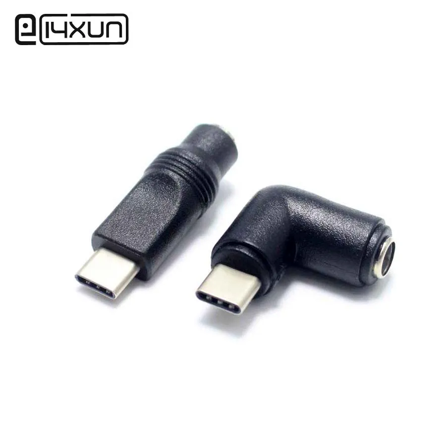 1 шт. 5 5x2 мм гнездовой разъем к USB Type C 3 Штекерный 90 / 180 градусов адаптер питания