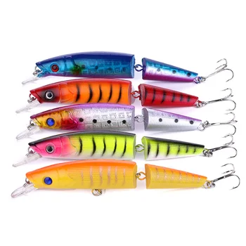 

HENGJIA 14cm 20.2g 100pcs New Jointed Minnow Fishing Lures Artificial Hard Baits Wobbler Jig Pesca Tackle