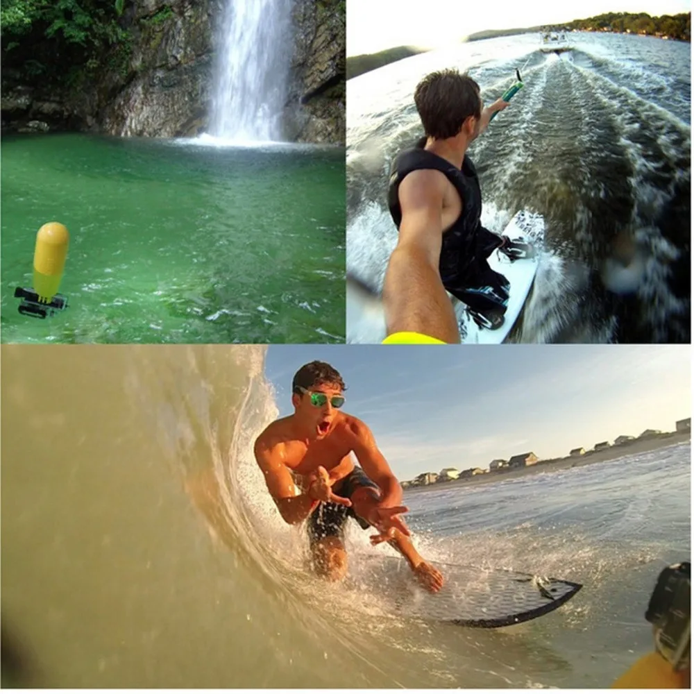 Floaty بوبر مع الشريط و مفك طويل ل Gopro Hero3 + 4 الرياضات المائية Dving Hanheld Selfiestick Selfie الطفو عصا كاميرا كيت