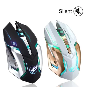 

1Pcs Rechargeable T1 Wireless Silent LED Backlit USB Optical Ergonomic Gaming Mouse LOL Gaming Mouse Surfing The Mouse