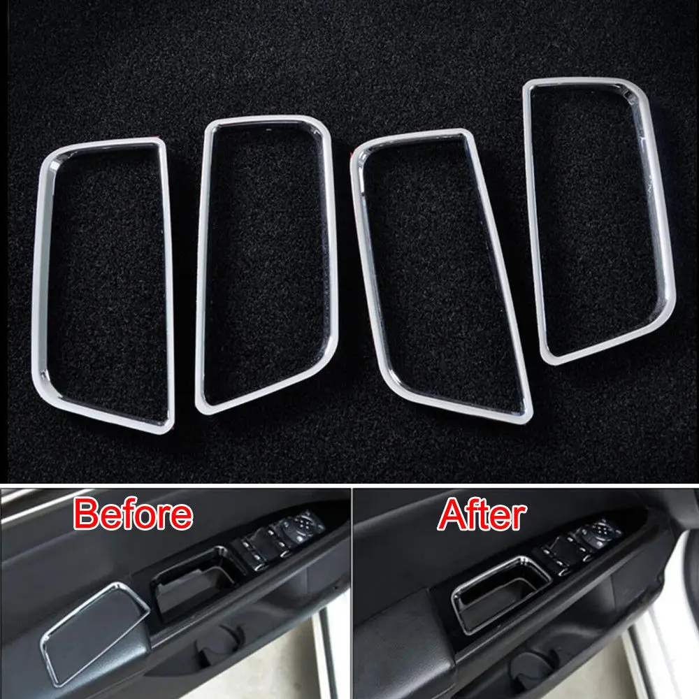 

BBQ@FUKA 4x Inner Door Armrest Storage Box Handle Cover Trim Sticker Fit For Ford Fusion Mondeo 2013 2014 Accessories Styling