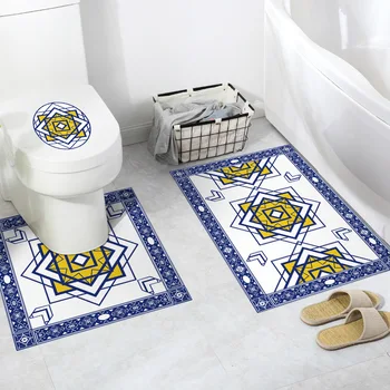 

3pcs mogo pattern bathroom anti-skid waterproof decorative wall PVC environmental self-adhesive toilet Non-slip floor sticker