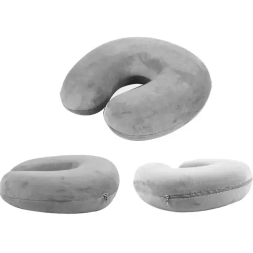 

1PC New U Shaped Travel Pillow Car Air Flight Inflatable Pillows Neck Support Headrest Cushion Soft Nursing Cushion Black