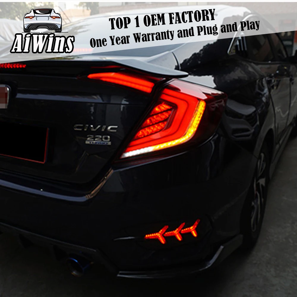 A Tail lights For Honda Civic 10th Sedan 2016 2017 2018 taillights Rear
