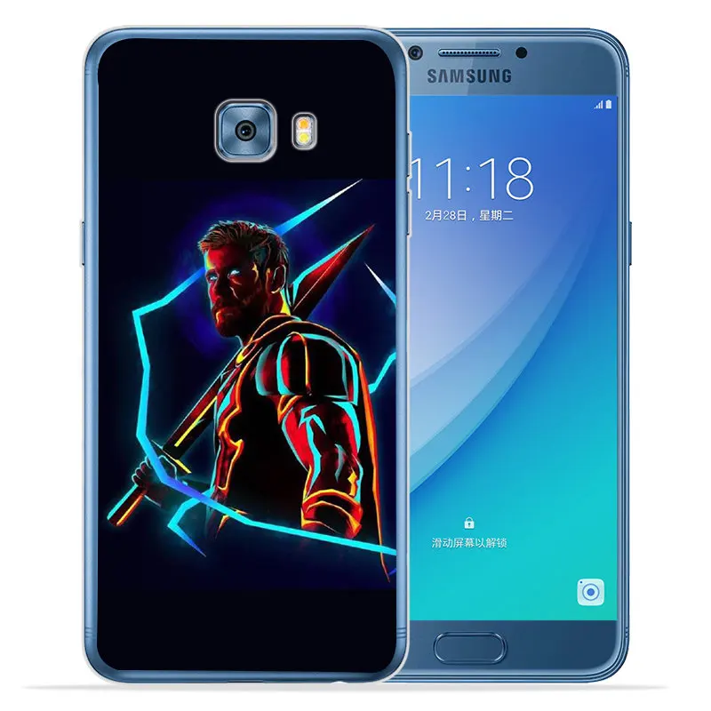 Роскошные Marvel для samsung Galaxy A9 A8 A7 A6 A5 A3 чехол силиконовый чехол, корпус Etui Железный человек Тор hero ракета