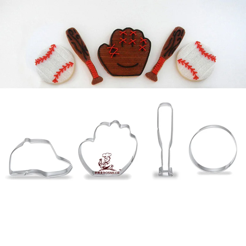 

1pcs patisserie reposteria Sport Baseball Mold Metal Stainless Steel Cookie Cutter Fondant Cake Decor Biscuit Chocolate Mould