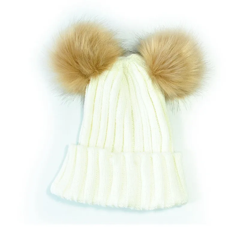 MYZOPER новая двойная шапка в Корейском стиле, повседневная шапка, однотонная, сохраняющая тепло, вязаная шапка, женская зимняя шапка