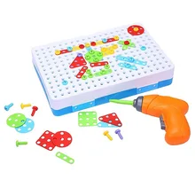 Дрель ролевые игры Винты Набор инструментов Дети Рождественский подарок дрель Развивающие игрушки для мальчиков DIY Строительство с настоящая игрушка