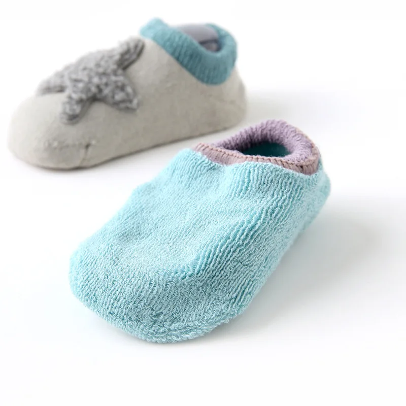 6 пар/лот новорожденных зимние теплые мягкие носки для малышей из хлопка для мальчиков и девочек милые Нескользящие но