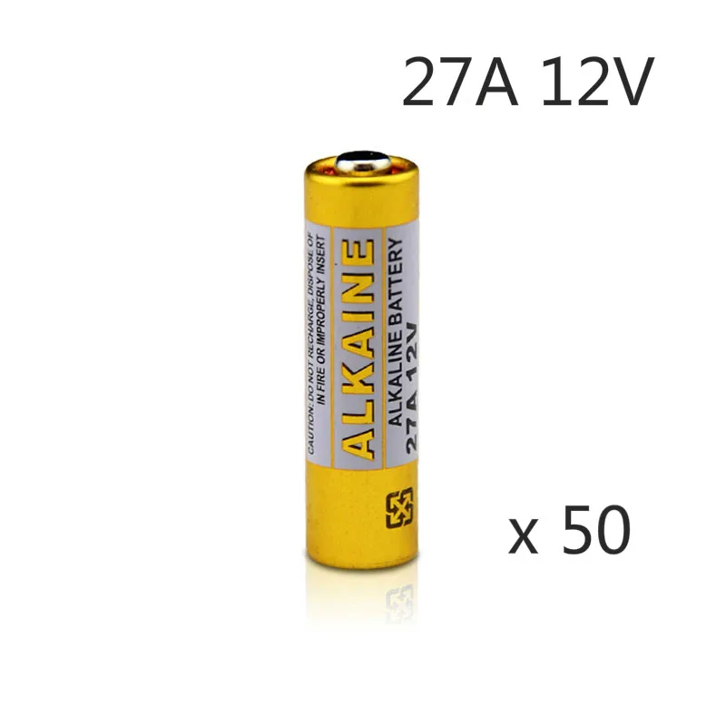 

50PCS 27A 12V dry alkaline battery 27AE 27MN A27 for doorbell,car alarm,walkman,car remote control etc