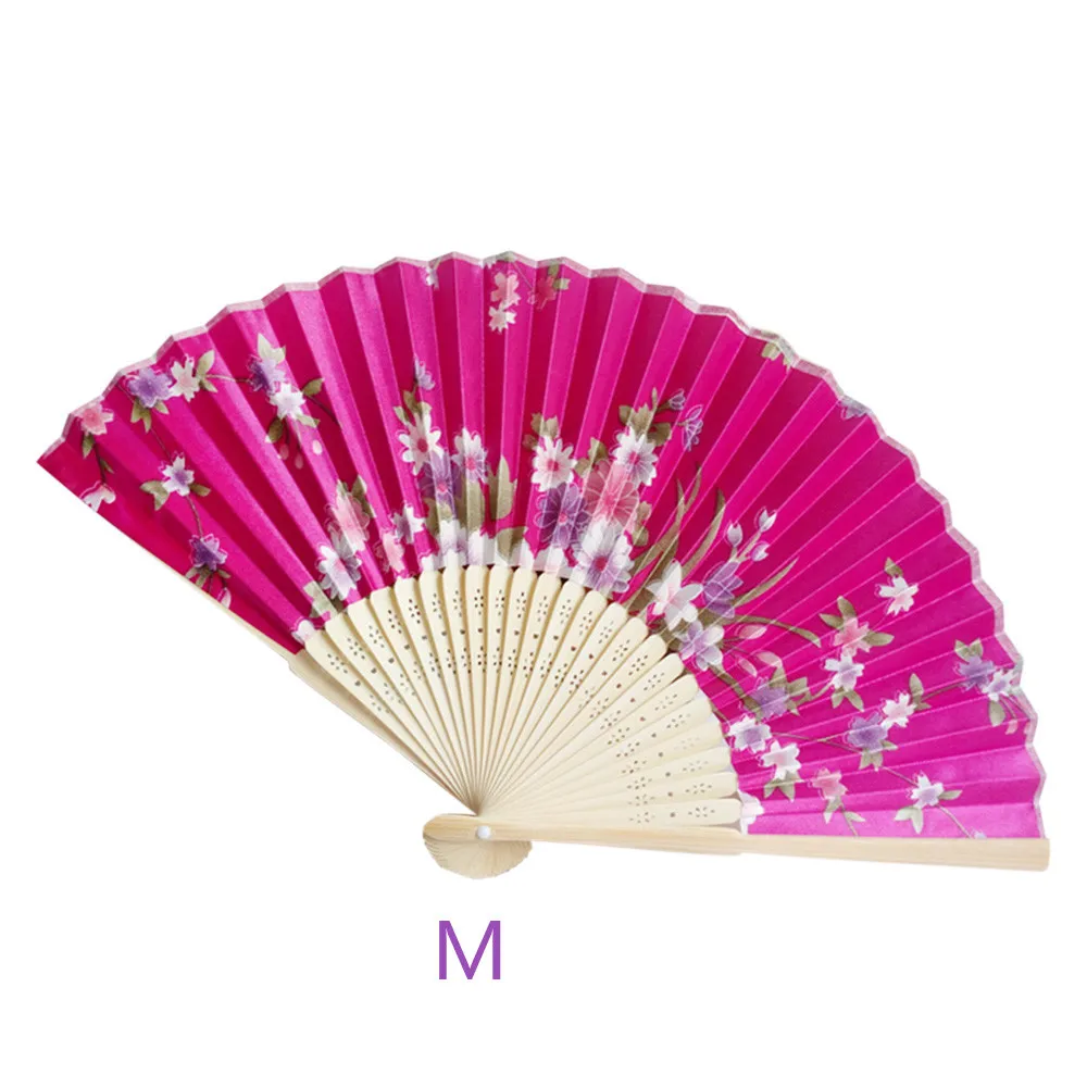 Летние винтажные бамбуковые складные ручные Цветочные веера китайские танцевальные вечерние карманные подарки свадебные красочные дропшиппинг 72