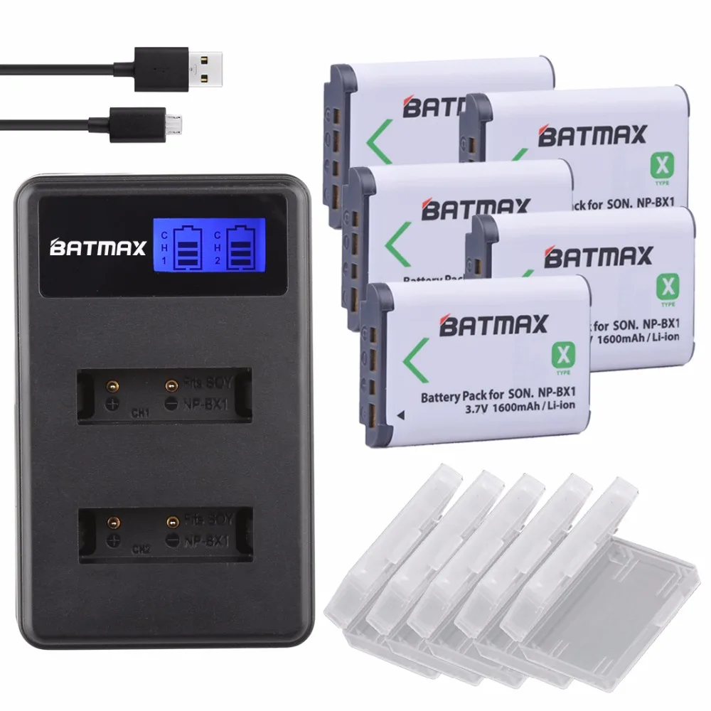 5x NPBX1 батарея NP-BX1 np bx1 батареи + ЖК-зарядное устройство для Sony DSC RX1 RX100 AS100V M3 M2 HX300 HX400