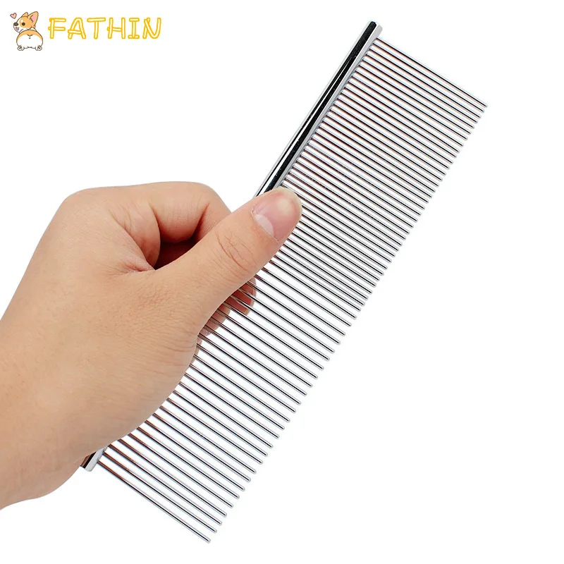 

FATHIN Pet Grooming Supplies Dog Grooming Combs Stainless Steel Dog Brush M L XL for Small Large Dogs Cats