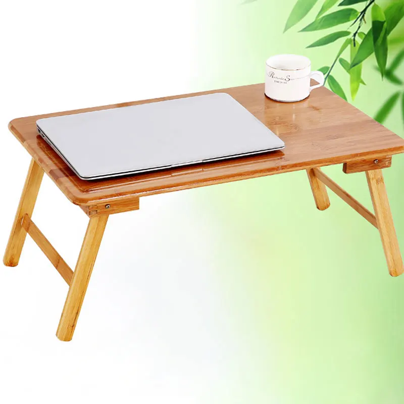 Folding Laptop Table Bed Computer Desks Bamboo Tafel Mesa Notebook Long
