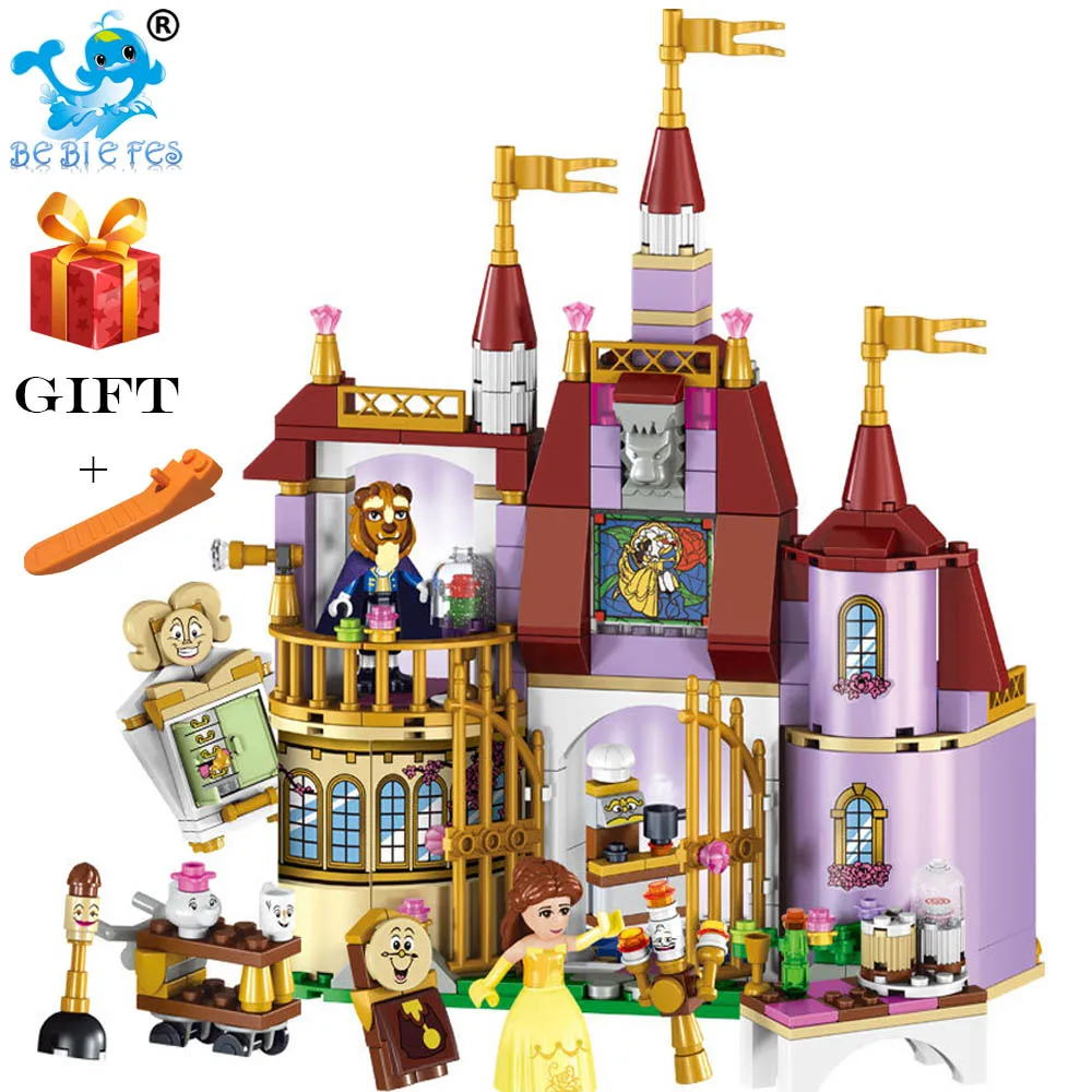 

37001 Princess Belles Enchanted Castle Building Blocks for Girl LegoING Friends Kids Model Compatible with LegoING Toys Gift