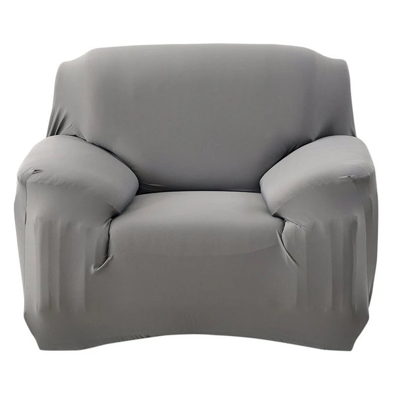 Чистый цвет покрывала для дивана стрейч эластичное диванное покрывало обертывание все включено упругое сиденье скамья крышка дивана Чехлы для гостиной - Цвет: Grey-3