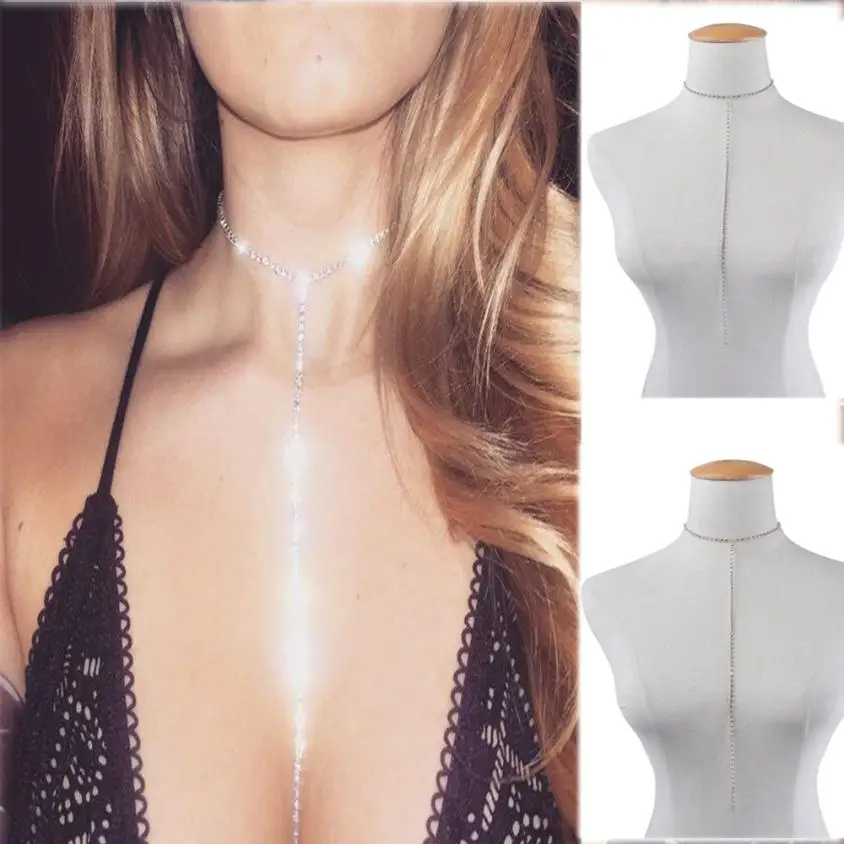 

2017 The Newest Trendy Fashion Accessories Crystal Sequins Necklace Tassel Flash Pandent Choker Gift Popular Style