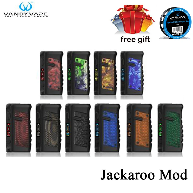 

Original Vandy Vape Jackaroo Mod 100W Box mod compatible with single 21700/18650 battery for Jackaroo Waterproof kit