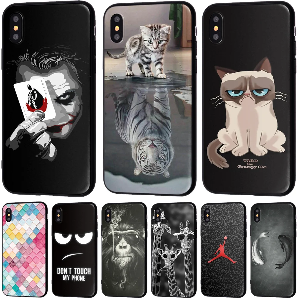 

Animal Lion Wolf Soft TPU Silicone Cases for iPhone 5 S SE X Phone Case For iPhone 6s 6 7 8 Plus XS Max XR Coque Frosted Fundas