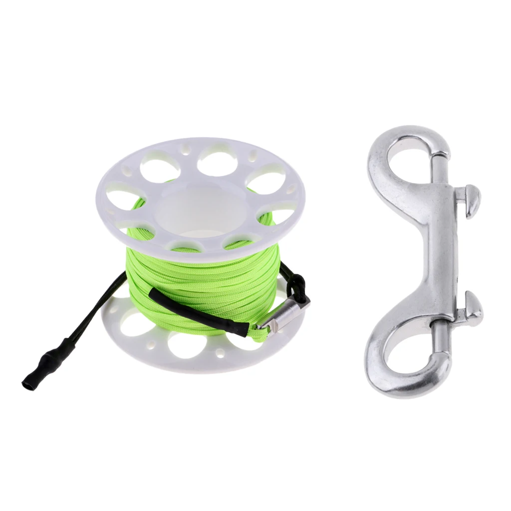 Finger Spool Reel Diving Gear Double Ended Snap Bolts Dive Wreck Scuba Diving Accessories 49ft