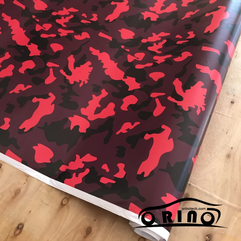 Black Red Camo Vinyl Film-3