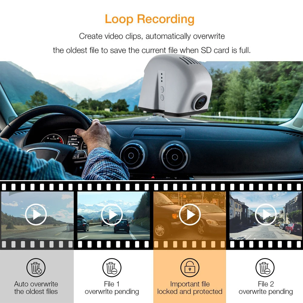 Jabriel Авто IOS/Android Wi-Fi 1080 P скрытый цифровой видеорегистратор для автомобиля тире камера видео видеорегистратор для автомобиля для audi a3 a4 a5 a6 a7 a8 q5 q7 2006