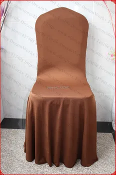 

Chocolate Brown Elegant Pleated Swag Spandex Chair Cover/Lycra Chair Cover/Backdrop For Wedding Party Banquet Home Decorations
