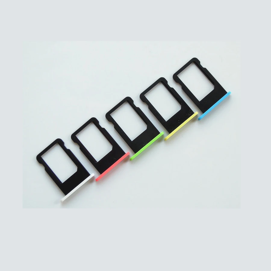 

100pcs/Lot Sim Card Holder Slot Tray For IPhone 5C Yellow Green Blue White Pink Sim Card Adapters Replacement Parts