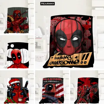 

Custom Deadpool Blanket Manta Flannel Blanket Sofa/Bed/Plane Travel Bedding 80X150cm.100X125cm,125X150cm