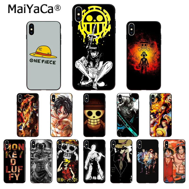 MaiYaCa one piece Monkey D Луффи Зоро ТПУ мягкий черный чехол для телефона iPhone X XS MAX 6 6S 7 7plus 8 8Plus 5 5S XR