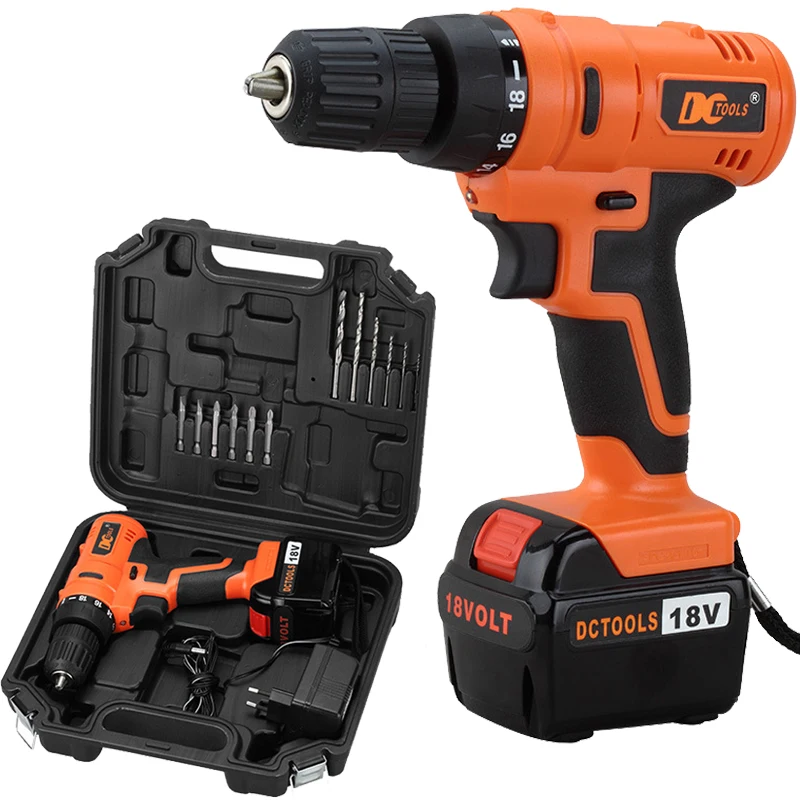 

18V Power Tools Electric Drill Power Supply Nickel-chromium Battery Cordless Drill Driver Power Drill Tools color random DN179