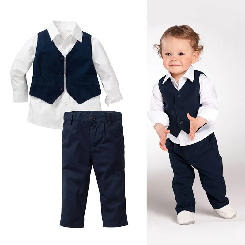 Autumn Spring Boy's Clothing Set Cotton Children's Suit Baby Boy 3pcs ...