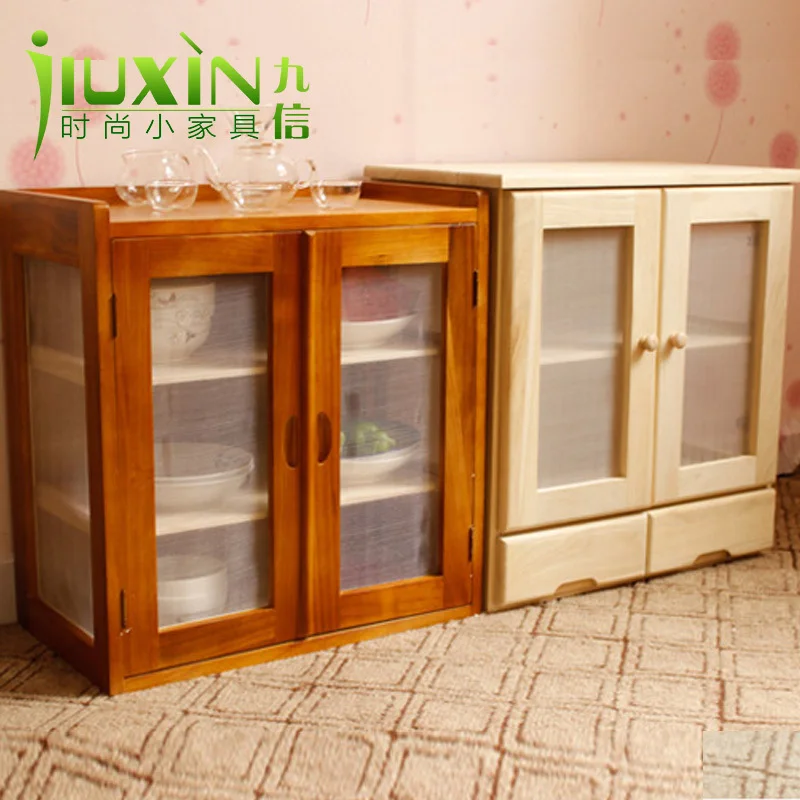Foreign Wood Cupboard Cupboard Simple Fruit Dish Cabinet Kitchen