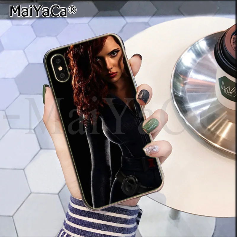 Оригинальный чехол MaiYaCa Scarlett Johansson для телефона iPhone 8 7 6 6S Plus X XS max 10 5 5S SE XR Coque