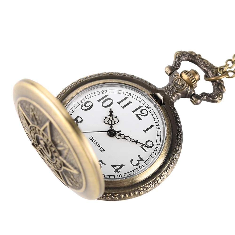 Антикварная печать круглые карманные часы псевдо-антиквариат для мужчин и женщин стиль кулон цепь часы кварцевые часы в подарок
