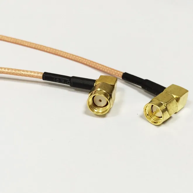 НОВЫЙ SMA штекер угловой разъем Переключатель RP-SMA штекер угловой конвертер RG316 кабель 15 см 6" адаптер