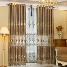 European style elegant water soluble embroidery font b curtain b font sitting room furniture font b